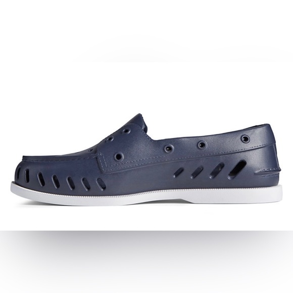 New SPERRY Top Sider Float Shoes Boating Navy Blue White Slip-Ons Nautical NWT - Picture 3 of 13
